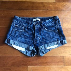 Light Blue High Waisted Jean Shorts || 25